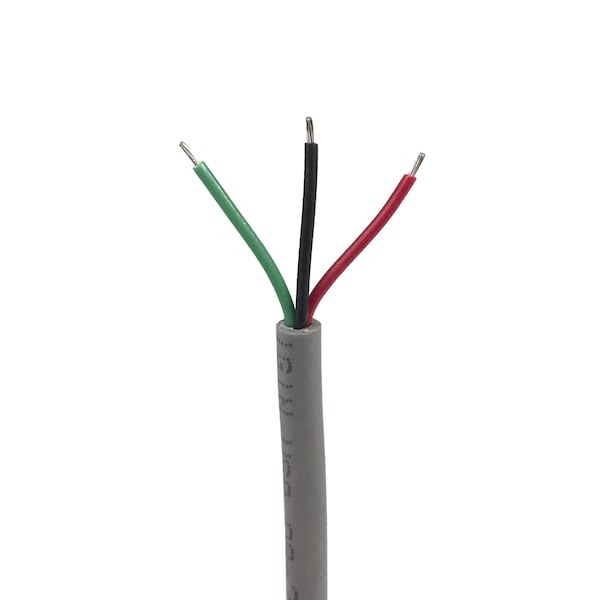 22 AWG 3 Conductor CMG Communication Cable, 300V, Unshielded, 10 ft Length